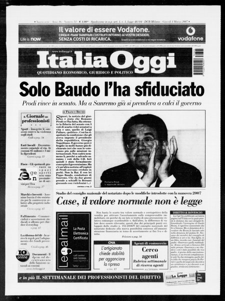 Italia oggi : quotidiano di economia finanza e politica